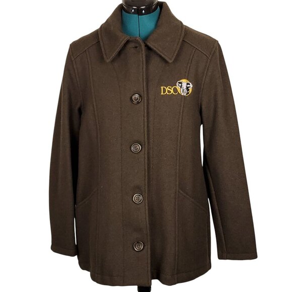Stormy Kromer Jackets & Blazers - Stormy Kromer Womens 80/20 Wool Nylon Chore Coat Med Gr/Brown Dallas Safari Club